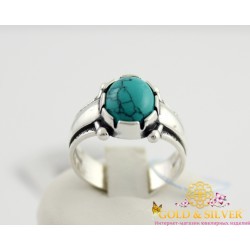 Серебряное кольцо Вояж бирюза 1318б